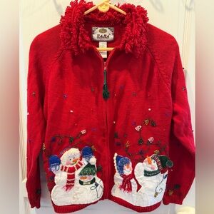 Tiara Red Winter Sweater